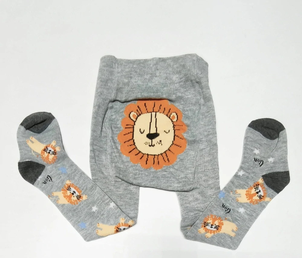 Dětské punčocháče - ŠEDÉ - LVÍČEK - (12-18 m)