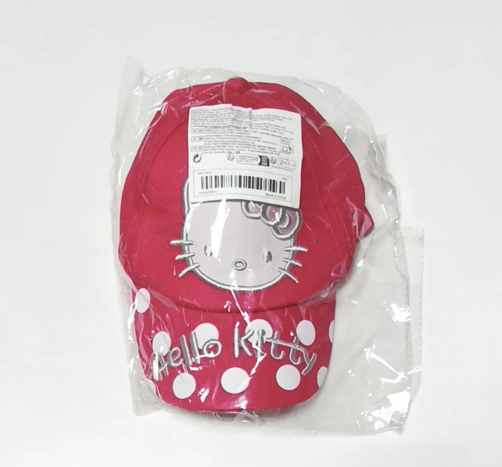 Dětská kšiltovka s motivem Hello Kitty a puntíky - RŮŽOVÁ (3-8 let)