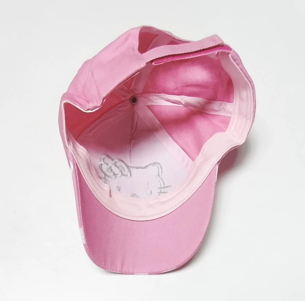 Dětská kšiltovka s motivem Hello Kitty a puntíky - SVĚTLE RŮŽOVÁ (3-8 let)