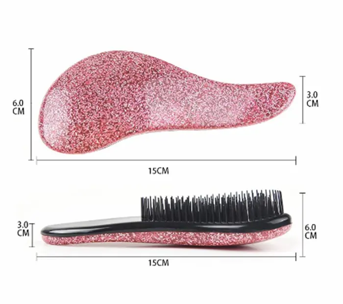 Set (kartáč na vlasy + čistič kartáčů) - TMAVĚ FIALOVÝ