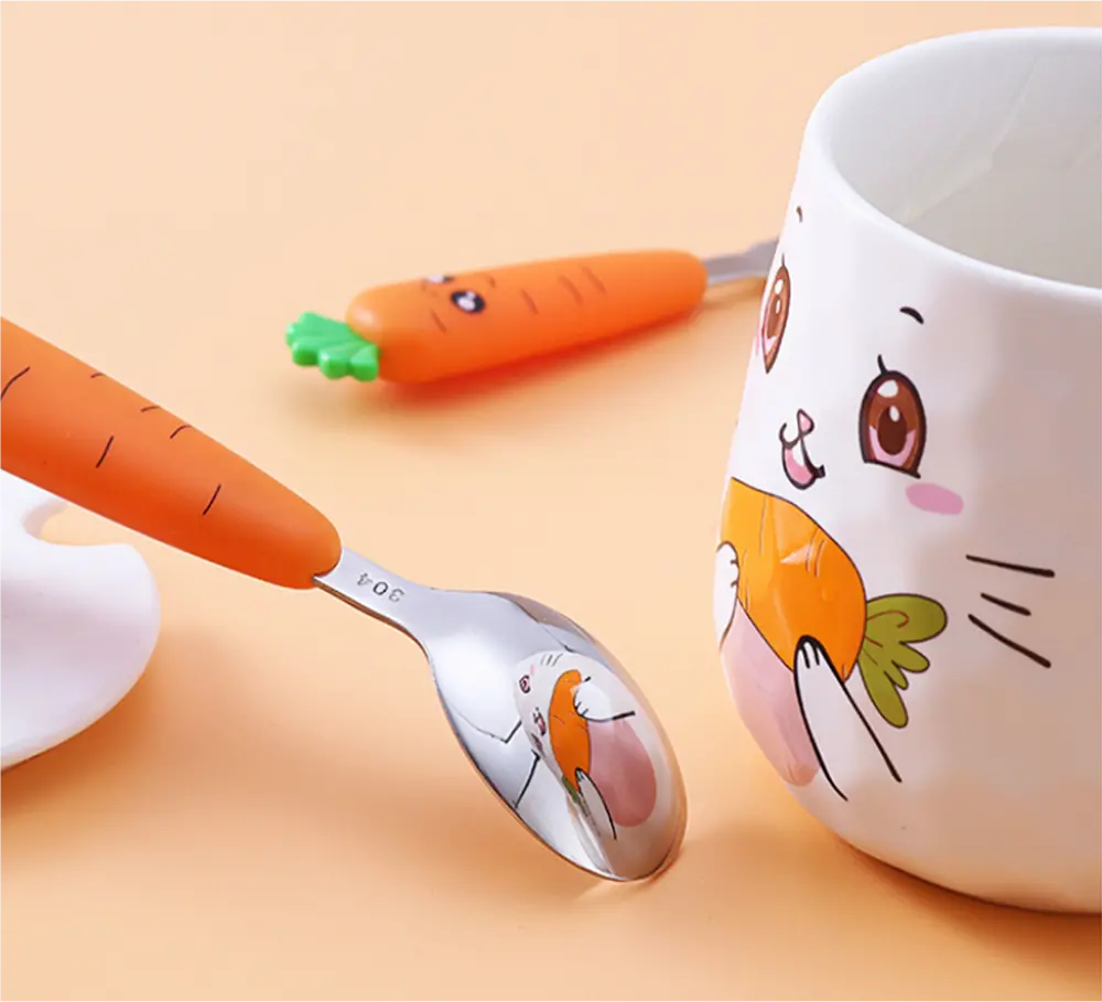 Příbor pro nejmenší - SET MRKVIČKY - LŽIČKA OVÁLNÁ 34 mm (bez pouzdra)