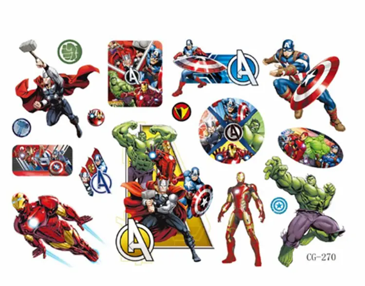 Dětské dočasné tetování - THE AVENGERS 12