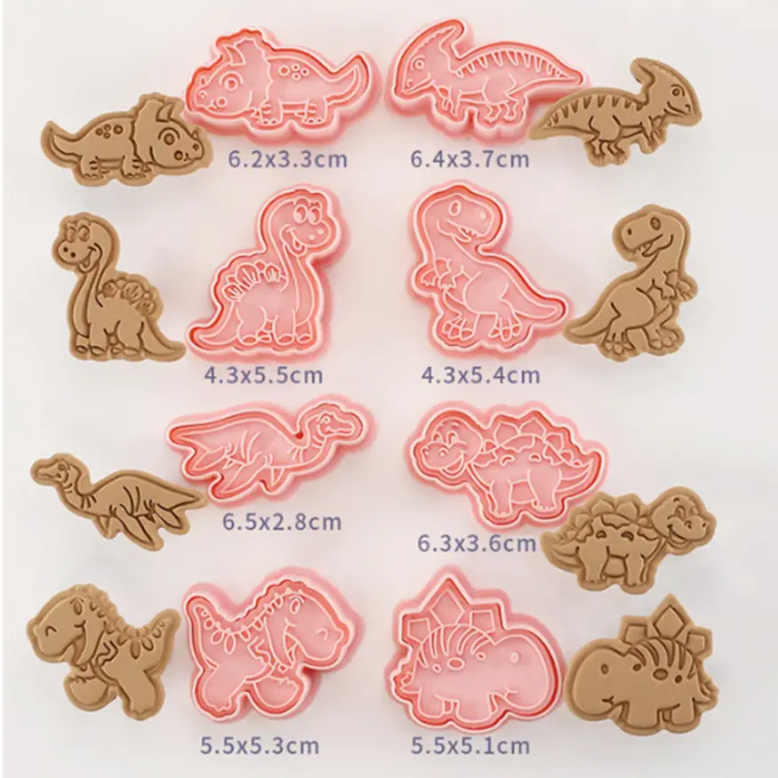 3D vykrajovátka na sušenky - DINOSAUŘI 1 - 8 ks