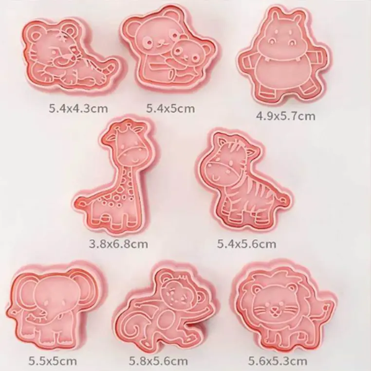 3D vykrajovátka na sušenky - ZVÍŘÁTKA 1 - 8 ks 