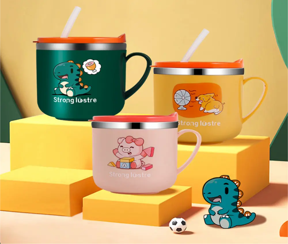 Nevylévací termo hrníček s brčkem - PEJSEK - 250 ml