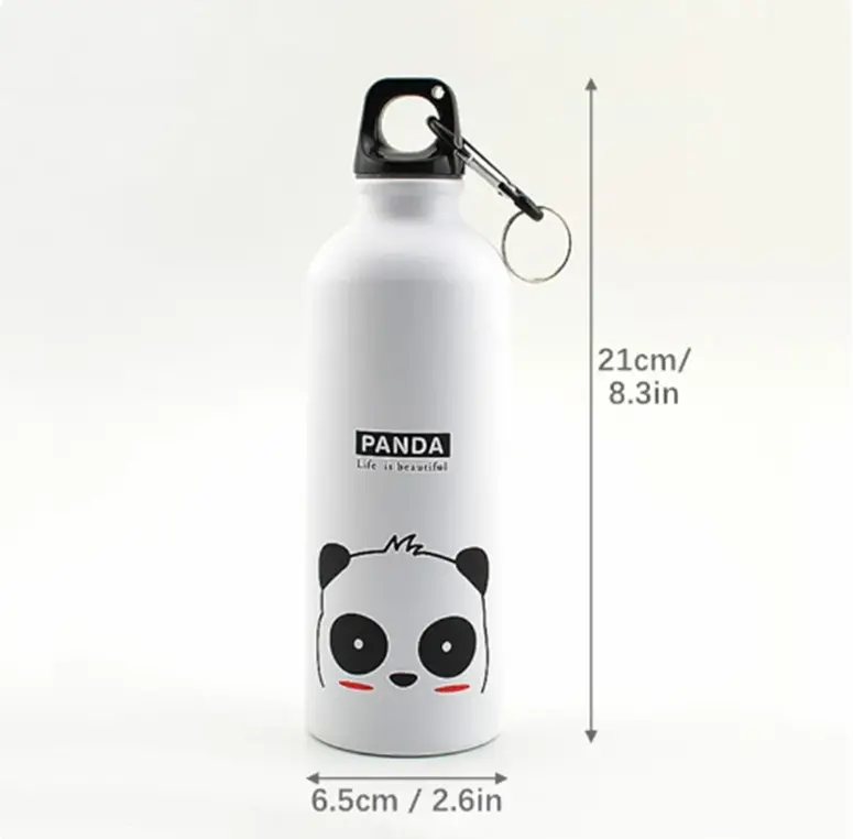 Outdoorová hliníková láhev s karabinou - KRÁLÍK - 500 ml