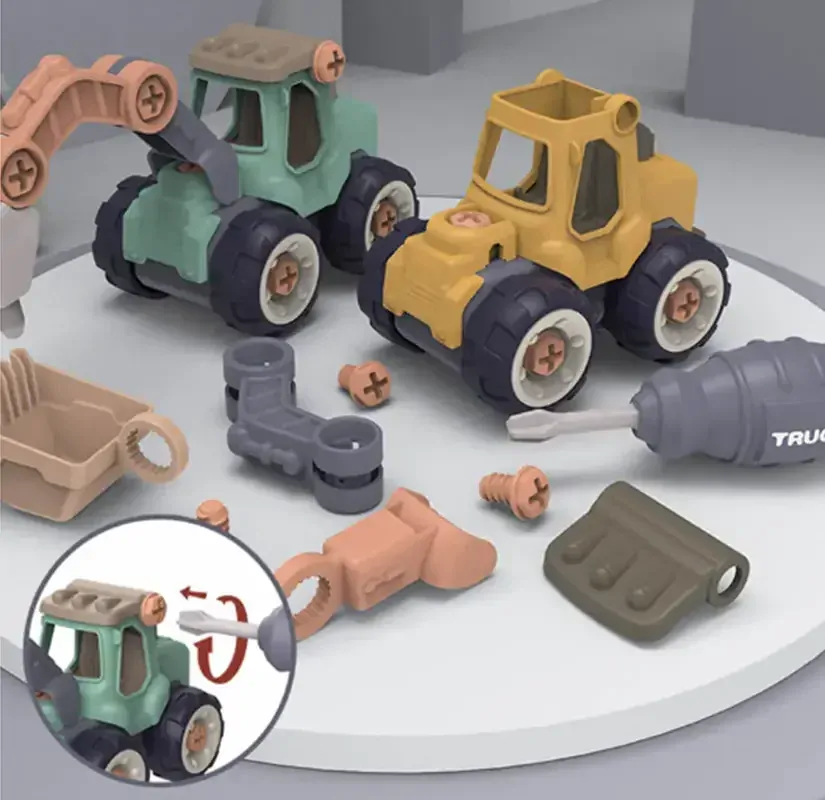 Autíčko malý konstruktér - BAGR - oranžové