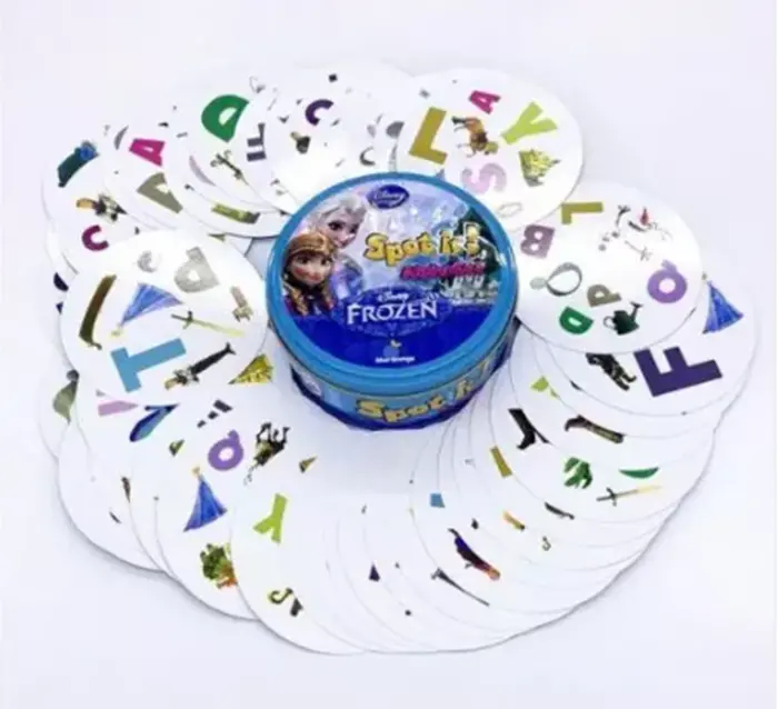 Postřehová hra Dobble-Spot it - FROZEN - Ledové království I - ABECEDA