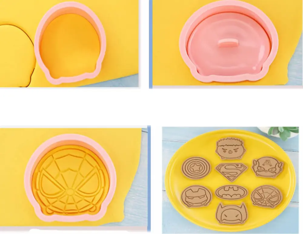 3D vykrajovátka na sušenky - MARVEL A DC KOMIKS - 8 ks 