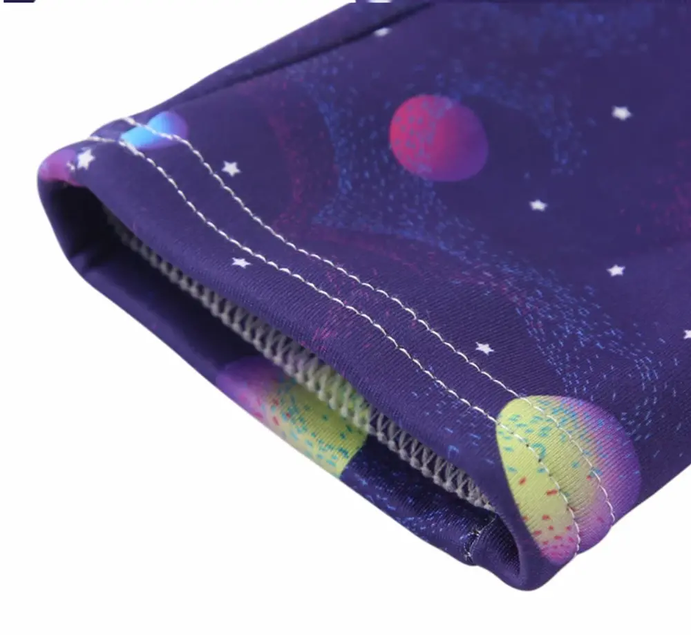 Zateplené termo legíny - TMAVĚ FIALOVÉ - PLANETY (6-7 let)