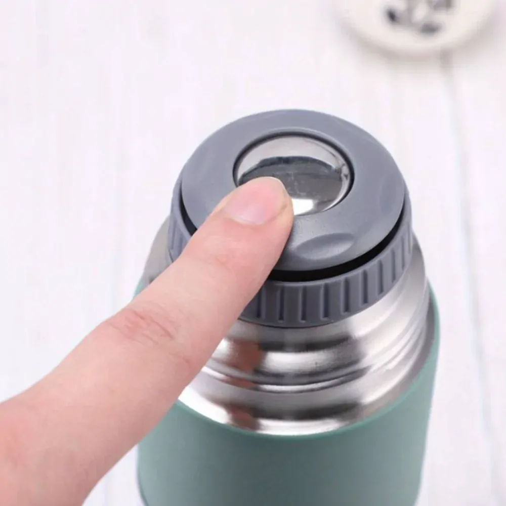 Sada s termoskou a hrnky z nerezové oceli - 500 ml - ŠEDÁ