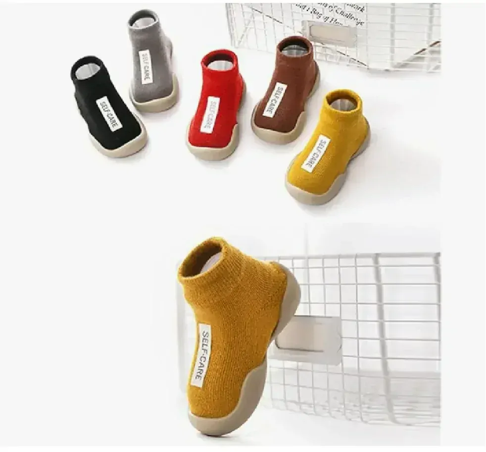 Barefoot ponožky s podrážkou - ŽLUTÉ (18-24 m)