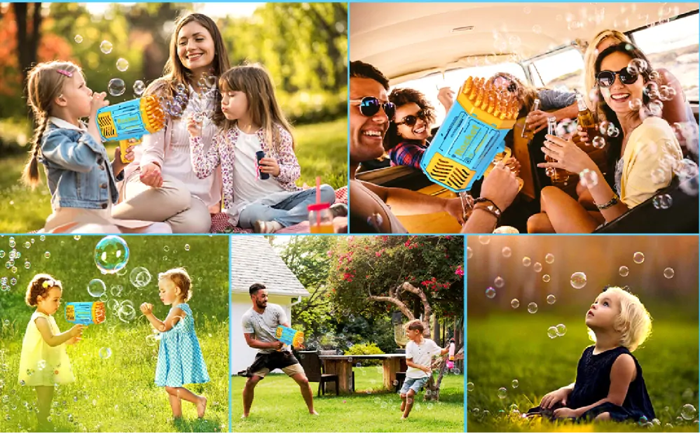 Bublinkový svítící bublifuk - Bazooka - FIALOVÝ