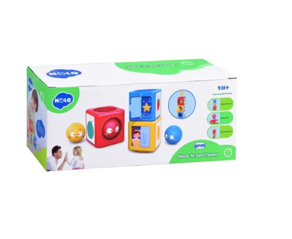 Třídicí věž s barevnými kuličkami