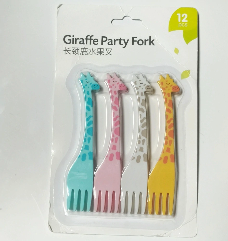 Napichovátka - VIDLIČKY - ŽIRAFY - 12 ks
