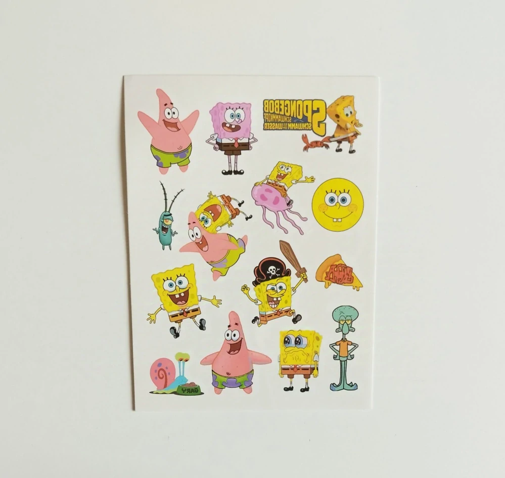 Dětské dočasné tetování - SPONGE BOB (A)