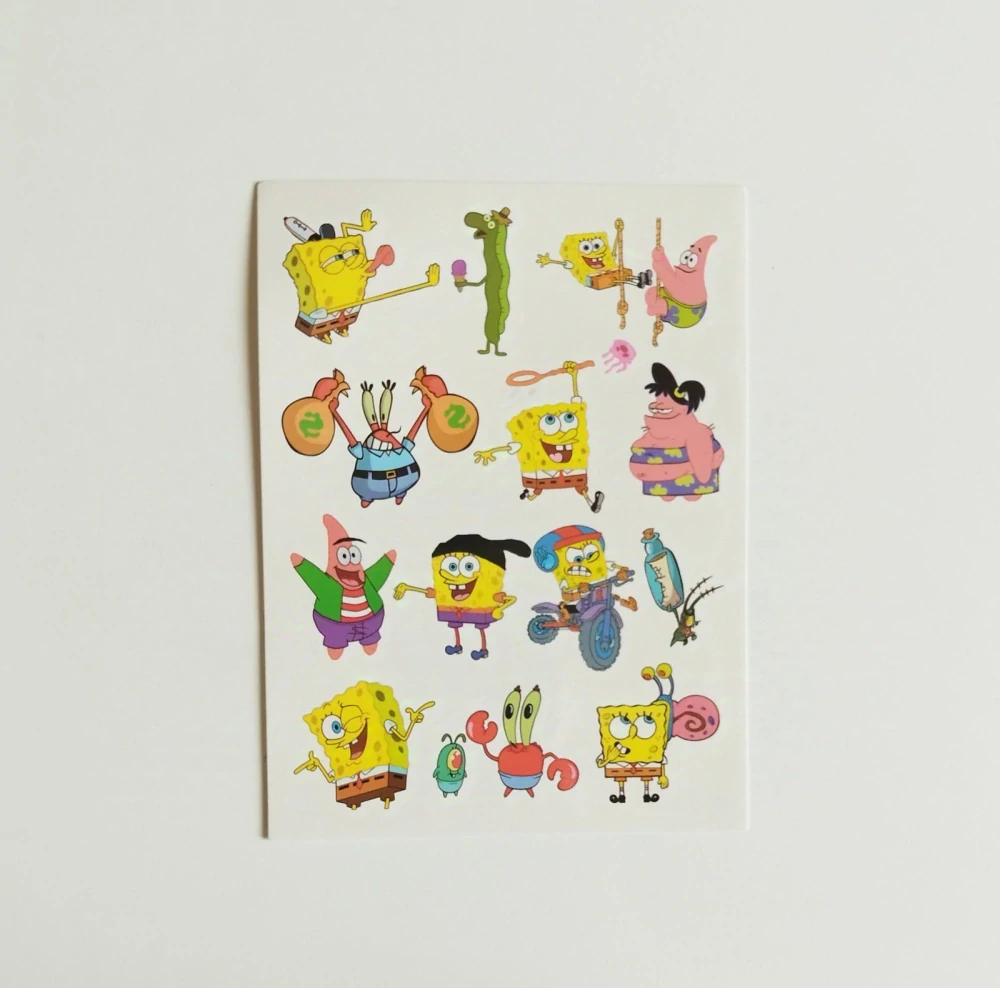 Dětské dočasné tetování - SPONGE BOB (B)