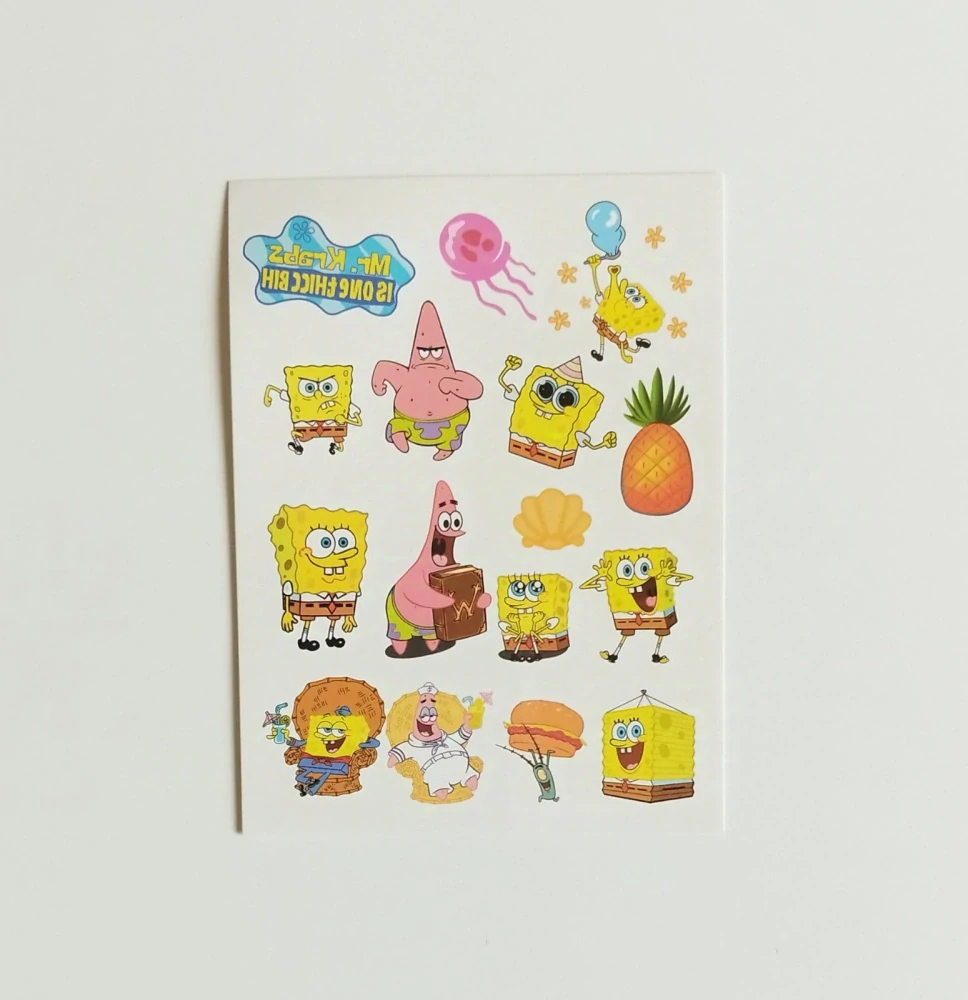 Dětské dočasné tetování - SPONGE BOB (D)