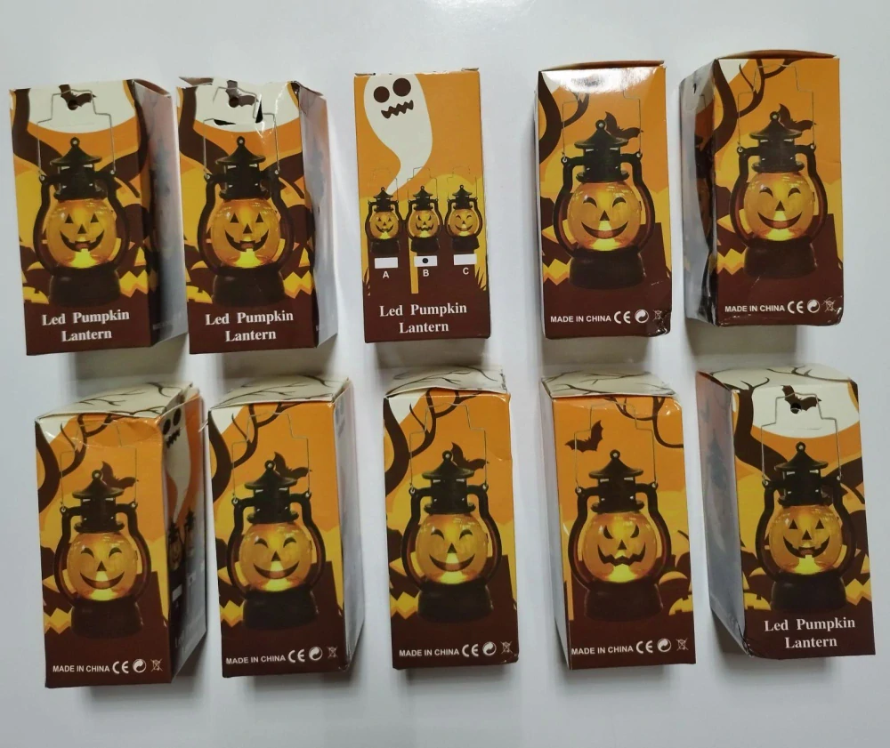 Mini LED lucerna na HALLOWEEN - DÝNĚ - Oranžová