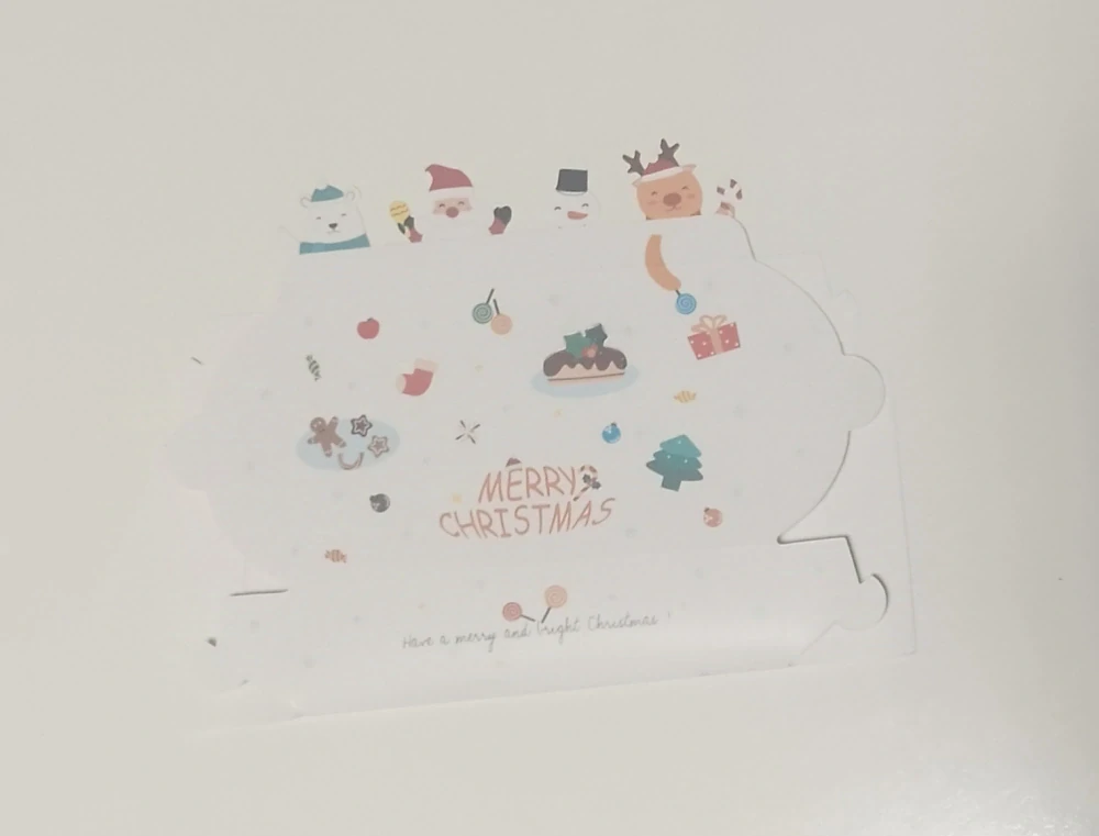 Papírová krabička na vánoční cukroví - BÍLÁ - 1 ks 