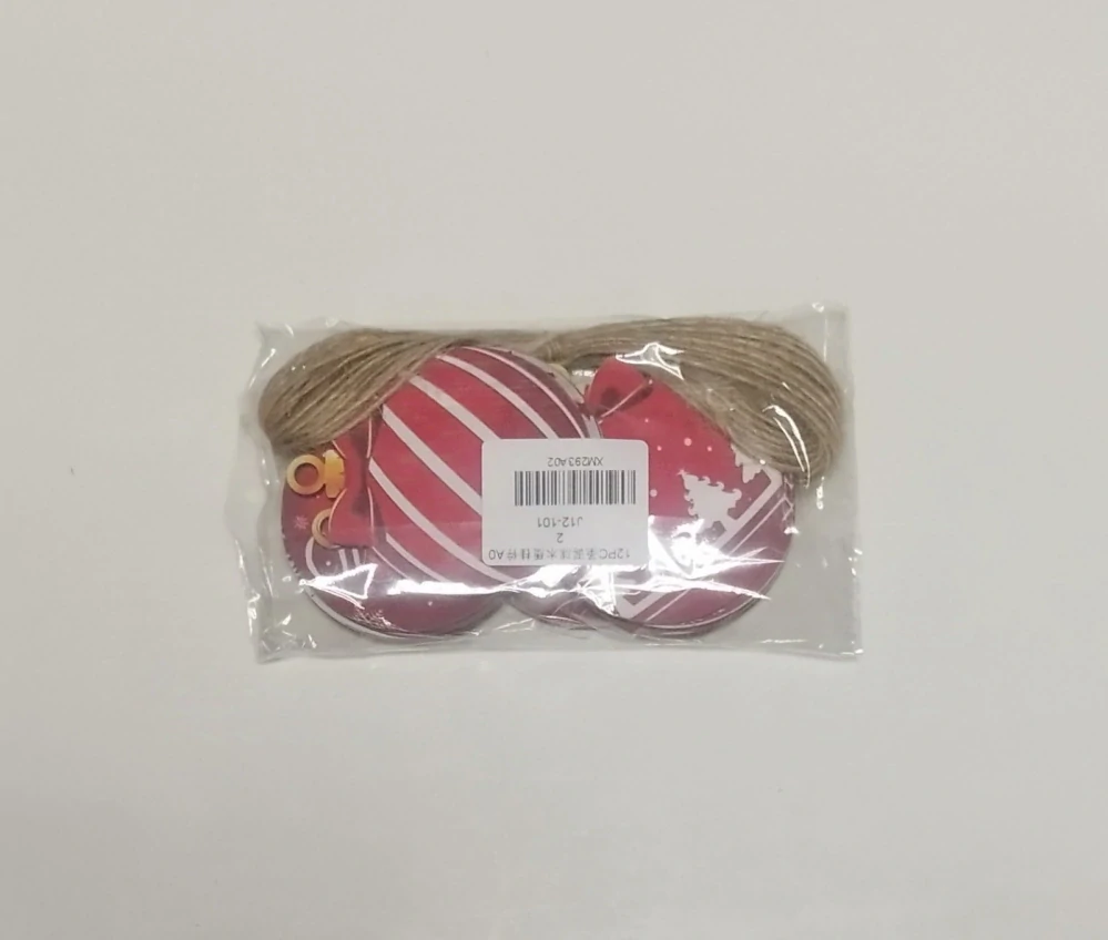 Dřevěné vánoční ozdoby na stromeček - ČERVENÉ