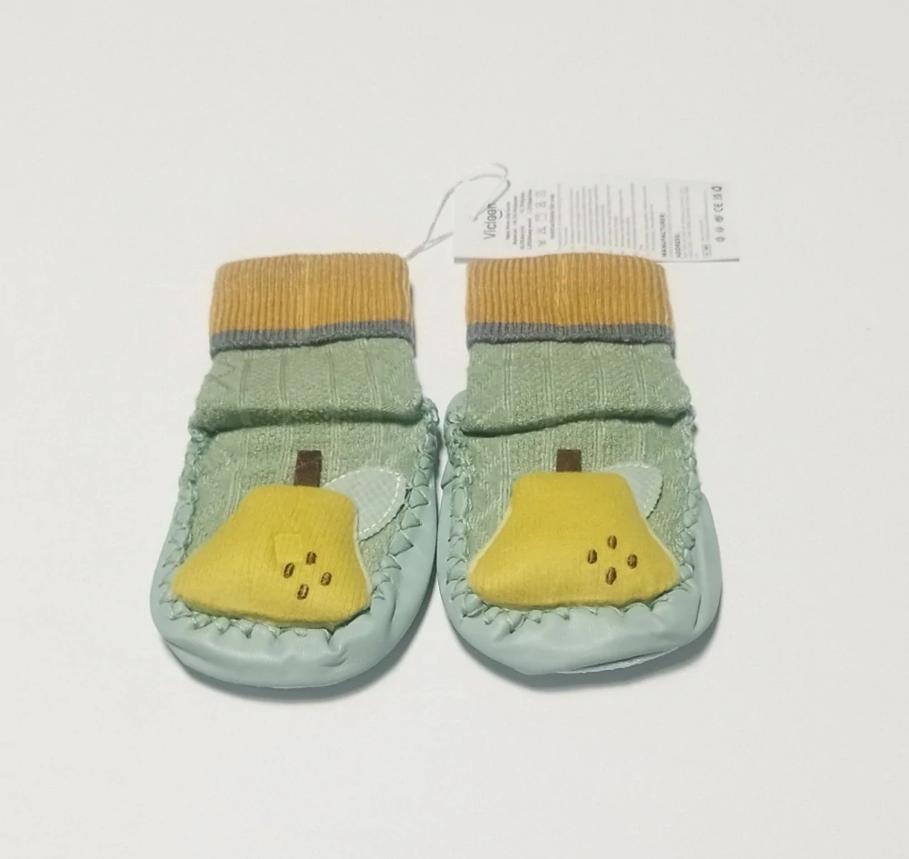 Ponožkové capáčky - ZELENÉ - HRUŠKA (6-12m) M
