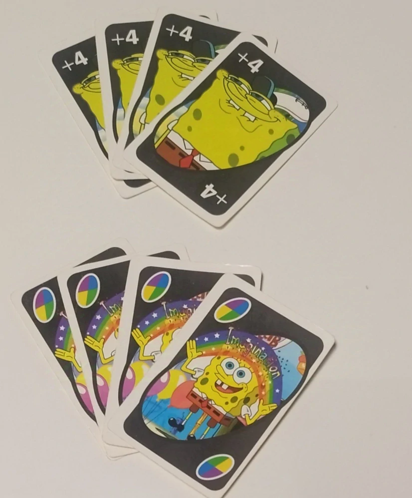 Hra Uno karty - SPONGE BOB V KALHOTÁCH