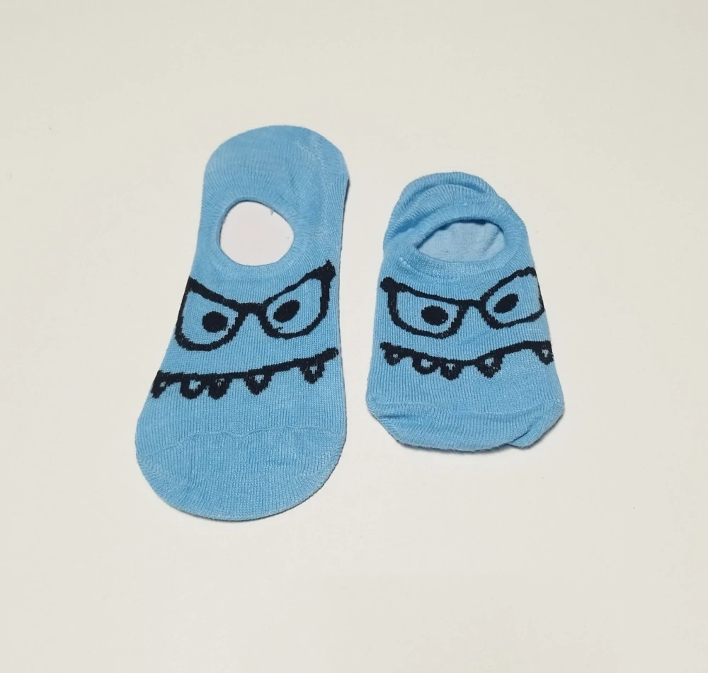 Nízké ponožky ťapky - MODRÉ - (5-8 let)
