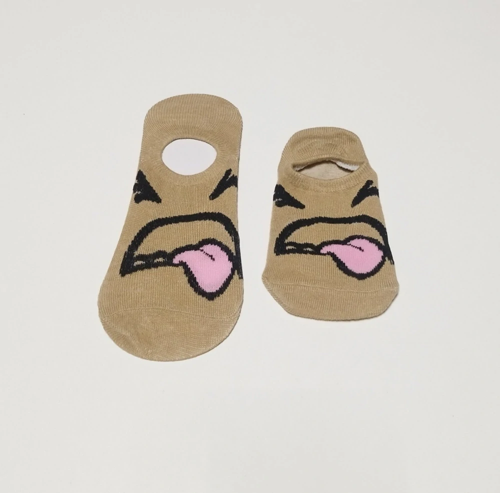 Nízké ponožky ťapky - HNĚDÉ - (5-8 let)