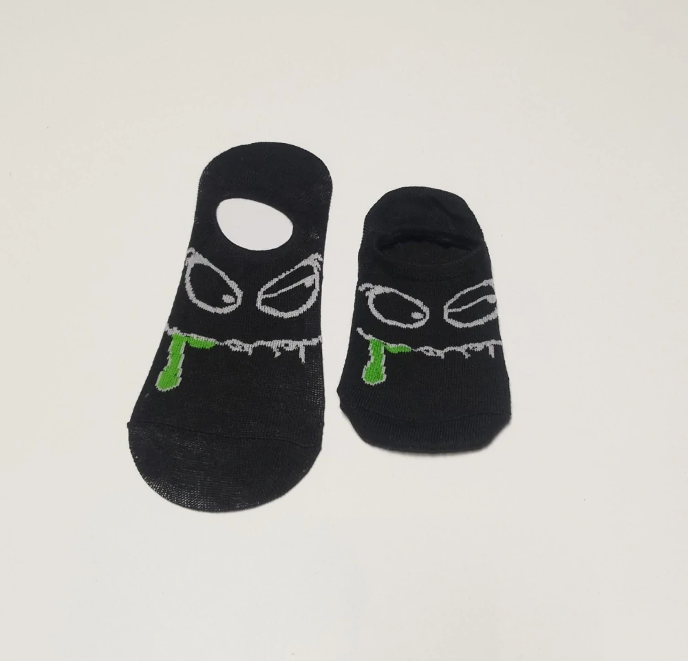 Nízké ponožky ťapky - ČERNÉ - (5-8 let)