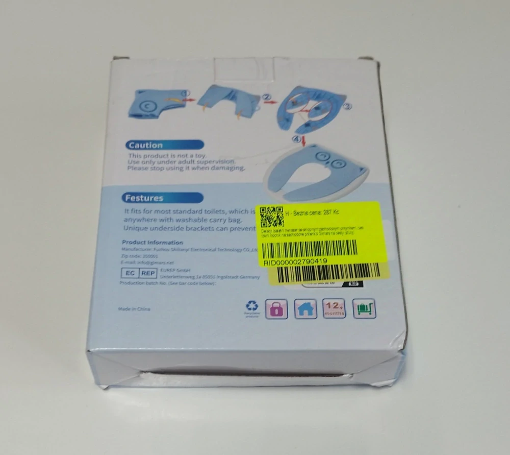 Skládací WC sedátko - ŽLUTÉ