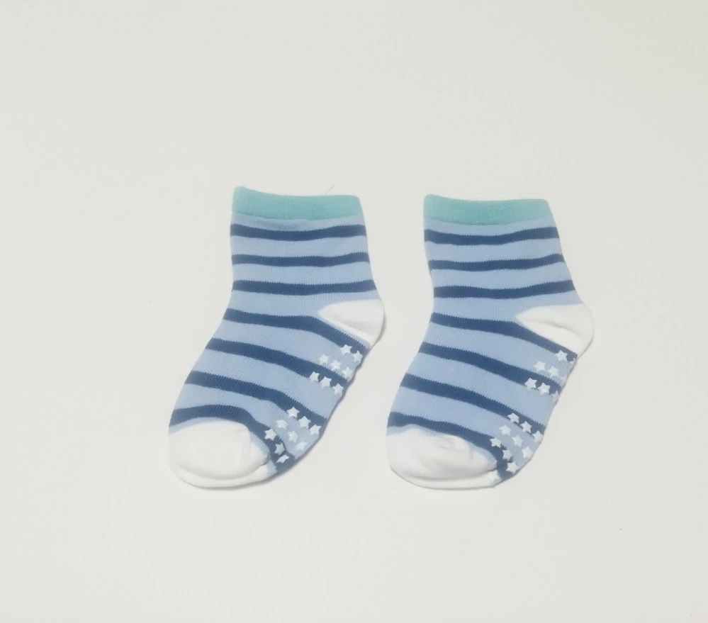 Protiskluzové ponožky - PROUŽEK MODRÝ - (0-12 m) S