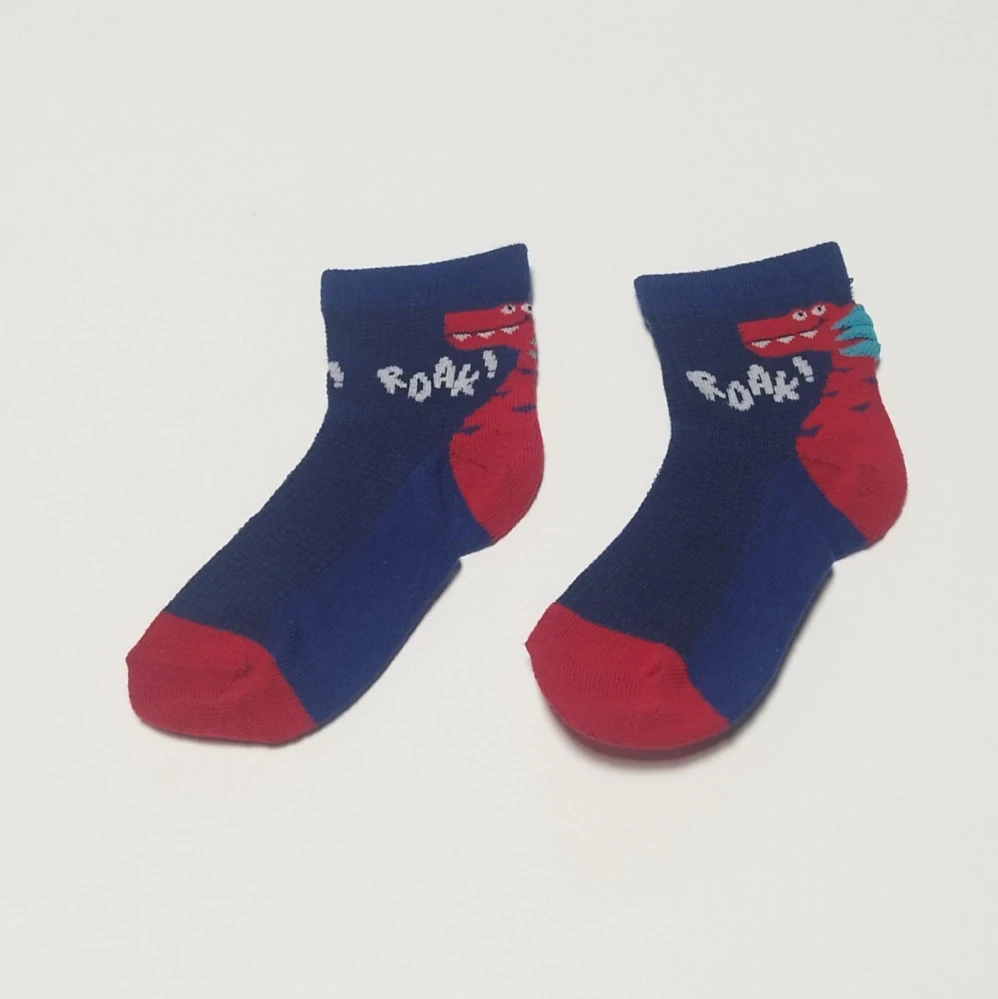 Síťované ponožky - ČERVENÝ DINOSAURUS  - (3-5 let) M