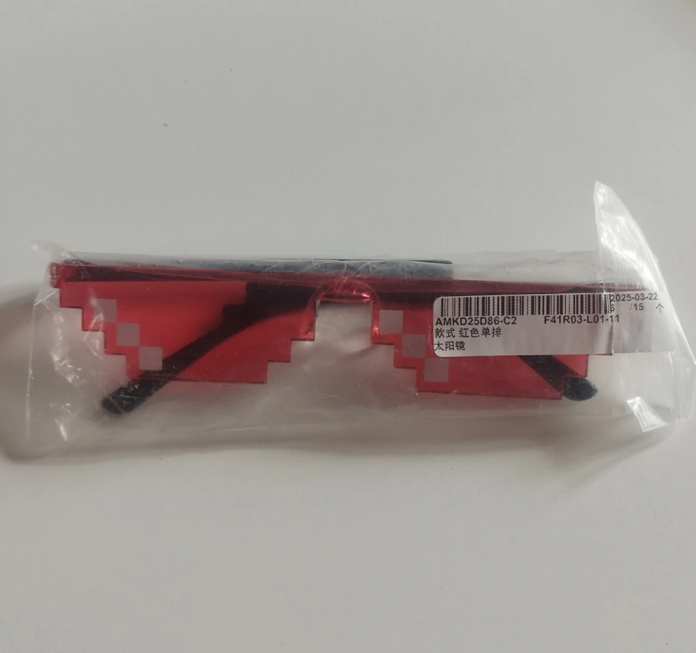 Designové brýle - MINECRAFT - ČERVENÉ (B)