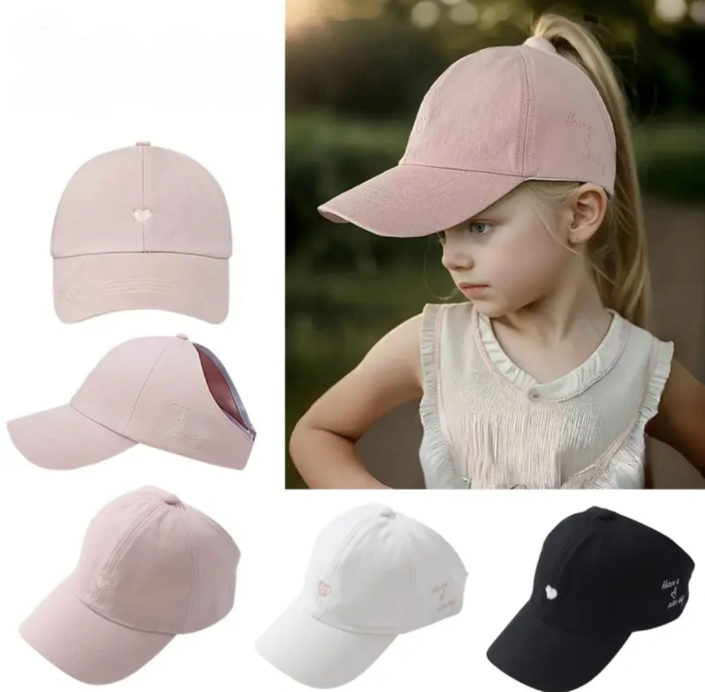 Dětská letní kšiltovka s otvorem pro culík - BÍLÁ (5-10 let)