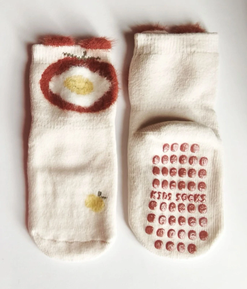 Teplé protiskluzové ponožky - BÉŽOVÉ - (24-36m) L