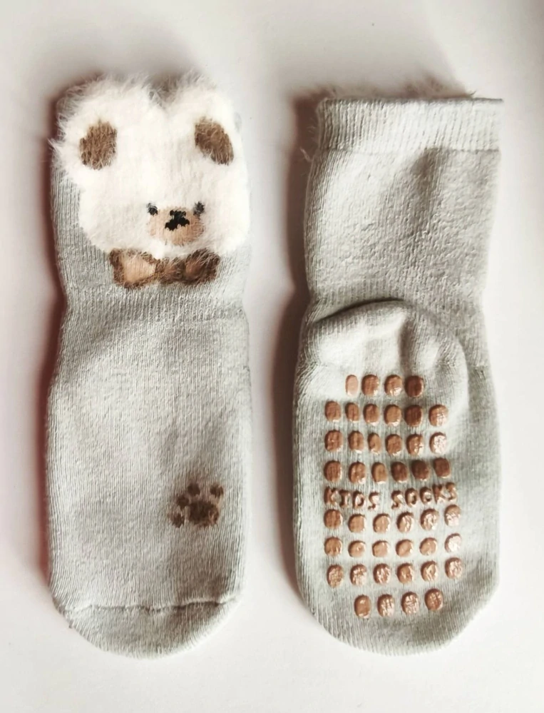 Teplé protiskluzové ponožky - MODRÉ - (12-24m) M