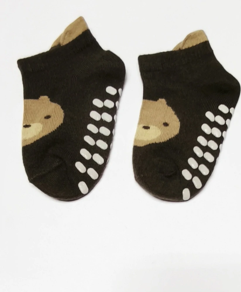 Protiskluzové ponožky - MEDVÍDEK - (3-5 let) L