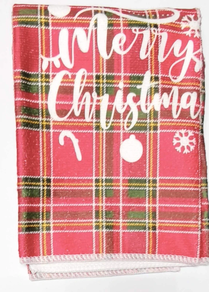 Vánoční kuchyňská utěrka  - MERRY CHRISTMAS