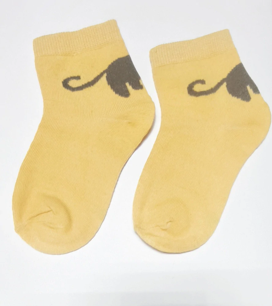 Ponožky - KOČKA - ŽLUTÉ (3-5 let) M