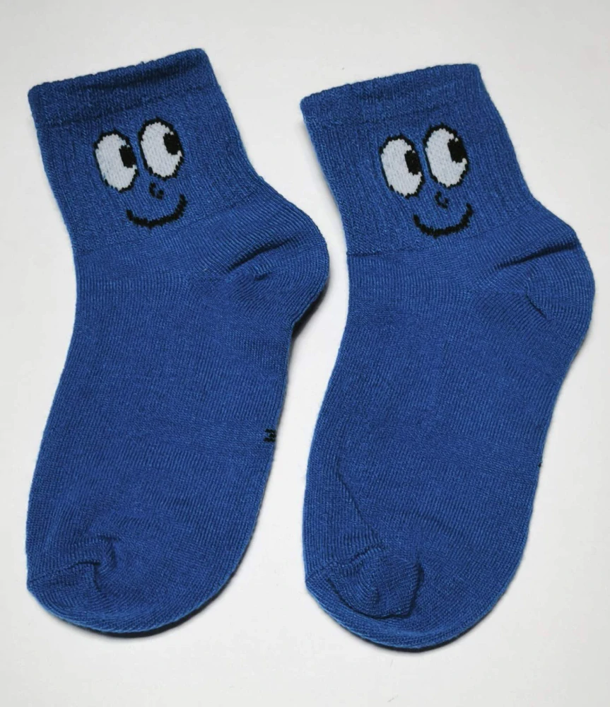 Ponožky - OBLIČEJ - MODRÉ (5-7 let) L