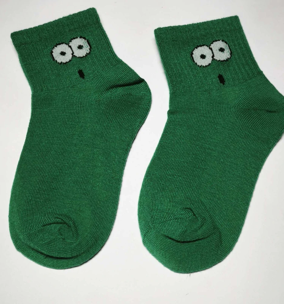 Ponožky - OBLIČEJ - ZELENÉ (3-5 let) M
