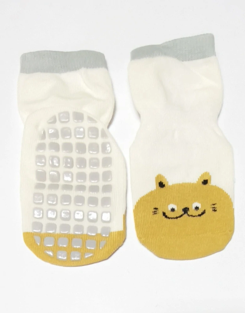 Bavlněné protiskluzové ponožky - MEDVÍDEK - (12-36 m) M