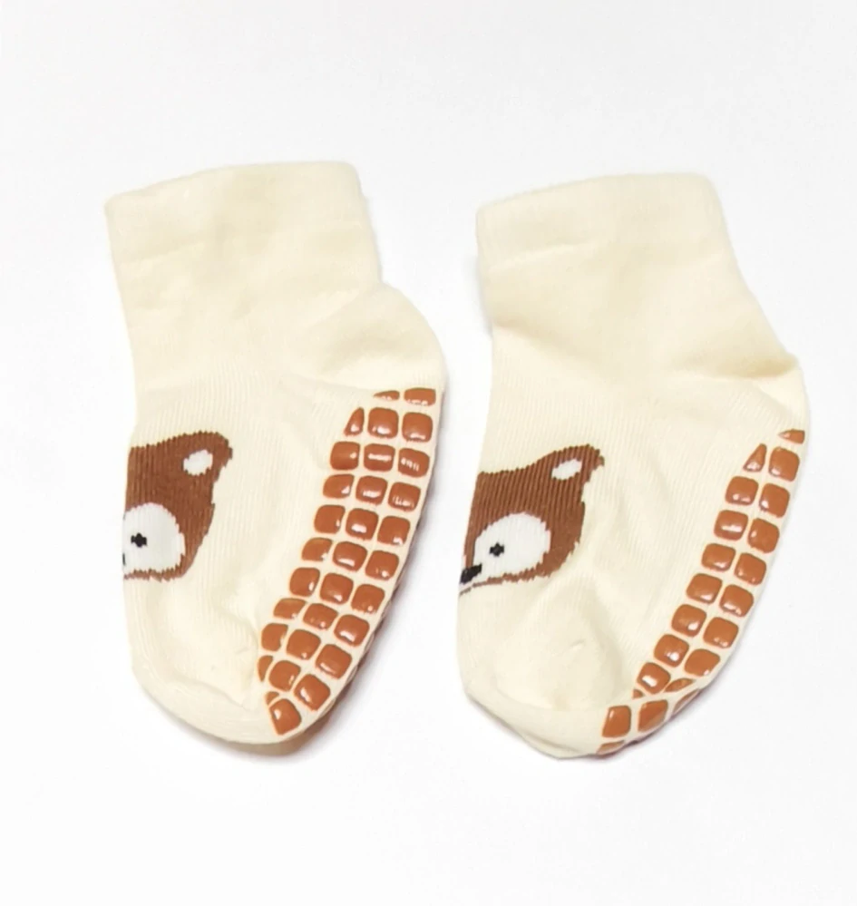 Protiskluzové ponožky - BÉŽOVÉ - MÝVAL - (12-36m) M