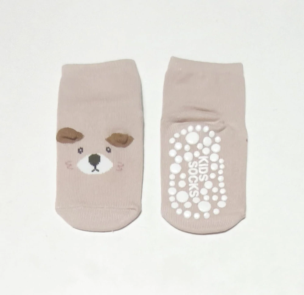 Protiskluzové ponožky - STARORŮŽOVÉ - (12-36 m) M