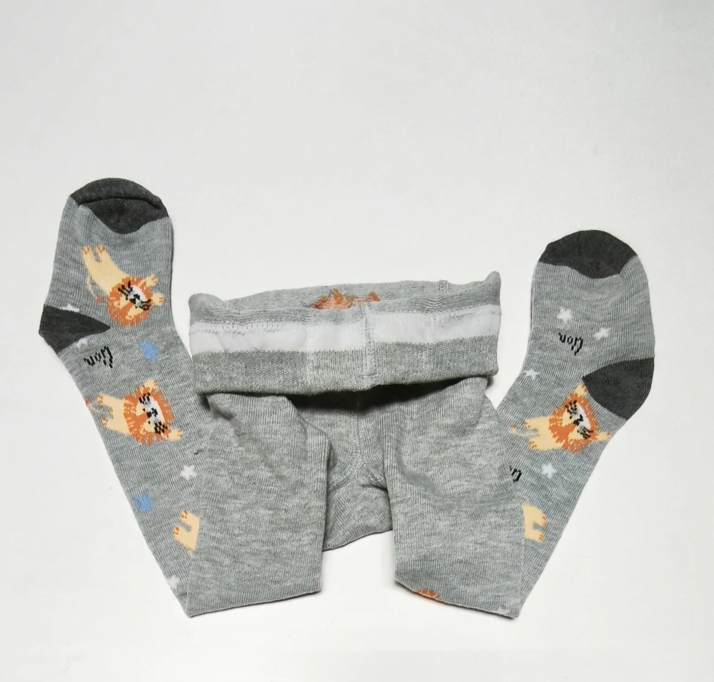 Dětské punčocháče - ŠEDÉ - LVÍČEK - (12-18 m)