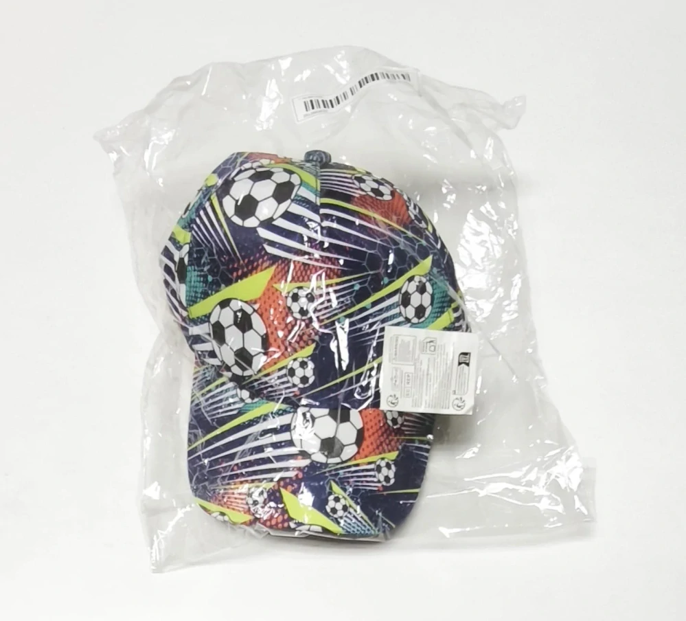 Chlapecká kšiltovka – Fotbalové míče - MODRO-ČERNÁ (3-7 let)