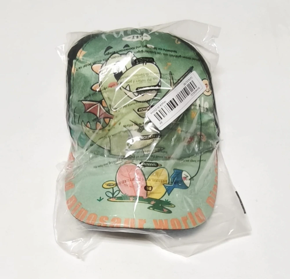 Dětská kšiltovka – Zelený Dino: Jurský svět - ZELENÁ (2-6 let)