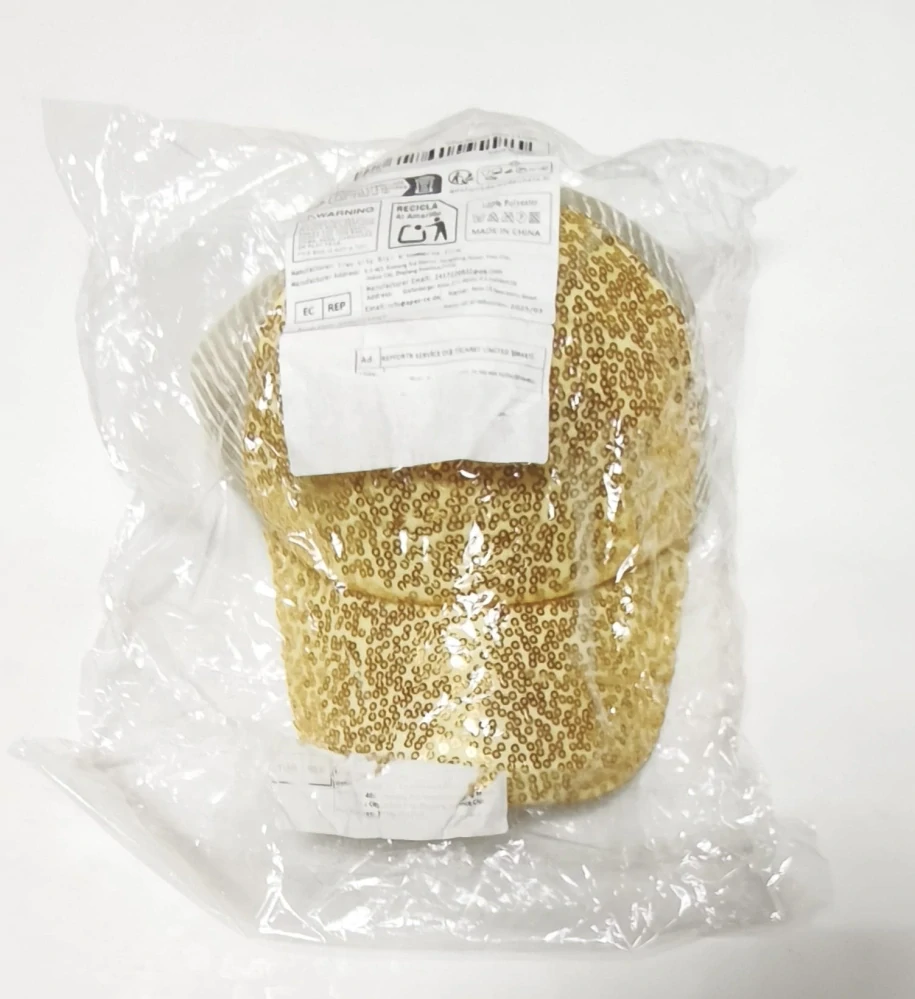 Letní dětská kšiltovka s flitry a síťovinou - ZLATÁ (3-6 let)