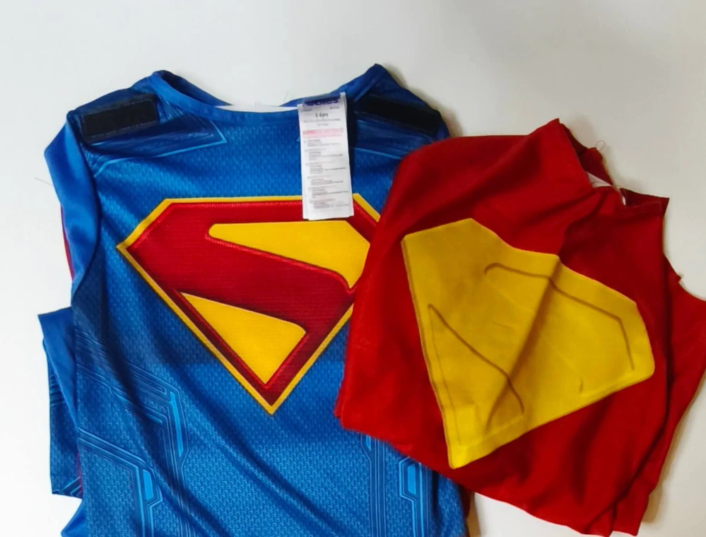 Dětský kostým Superman s pláštěm – Rubies, Velikost 110–116 cm (5–6 let)